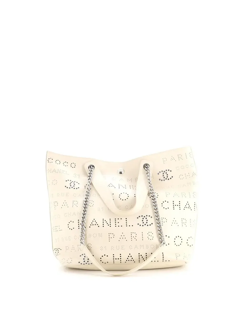 Chanel Logo Eyelets Shopping Tote #323608C34B